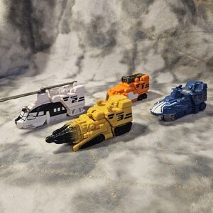Transforming Vehicle Toy Set - Yellow, Blue, Orange, White